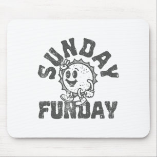 Fun Sunday Footll Funday Cute Vintage Sun Mouse Mat