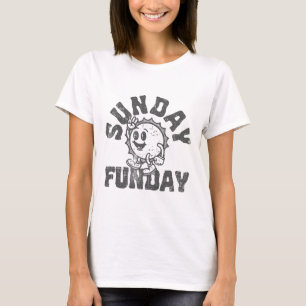 Fun Sunday Footll Funday Cute Vintage Sun T-Shirt
