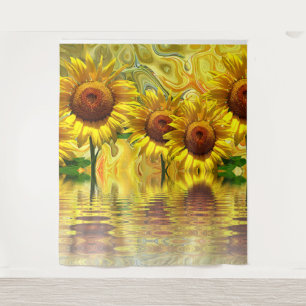 Fun Sunflower Photo Backdrop Tapestry