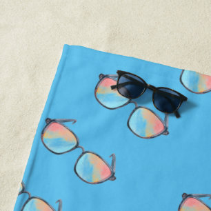 Fun Sunglasses Colorful lens Beach Towel