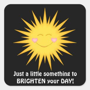 Fun sunshine cartoon inspirational sticker