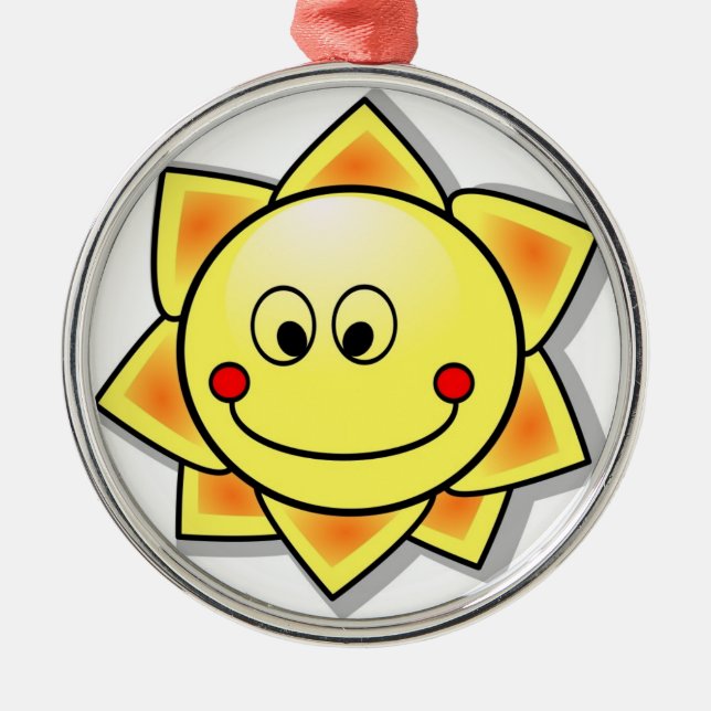 Fun Sunshine Christmas Ornament (Front)