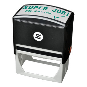 Fun "SUPER JOB!" Grading Rubber Stamp