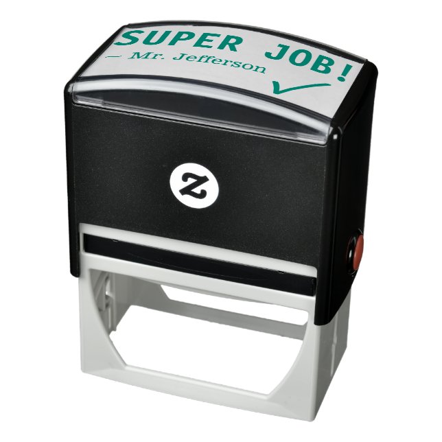 Fun "SUPER JOB!" Grading Rubber Stamp (Product)