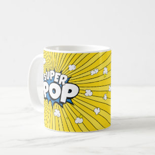 Fun SUPER POP! Popcorn Pun Comic Book Pop Art Coffee Mug