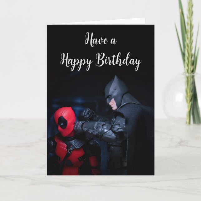 Fun Superhero Birthday Card (Front)