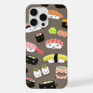 Fun Sushi Characters Kawaii Assortment Funny iPhone 15 Pro Max Case