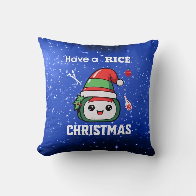 Fun Sushi Christmas Cushion (Front)