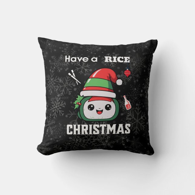 Fun Sushi Christmas Cushion (Front)