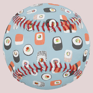 Fun Sushi Pattern Baseball