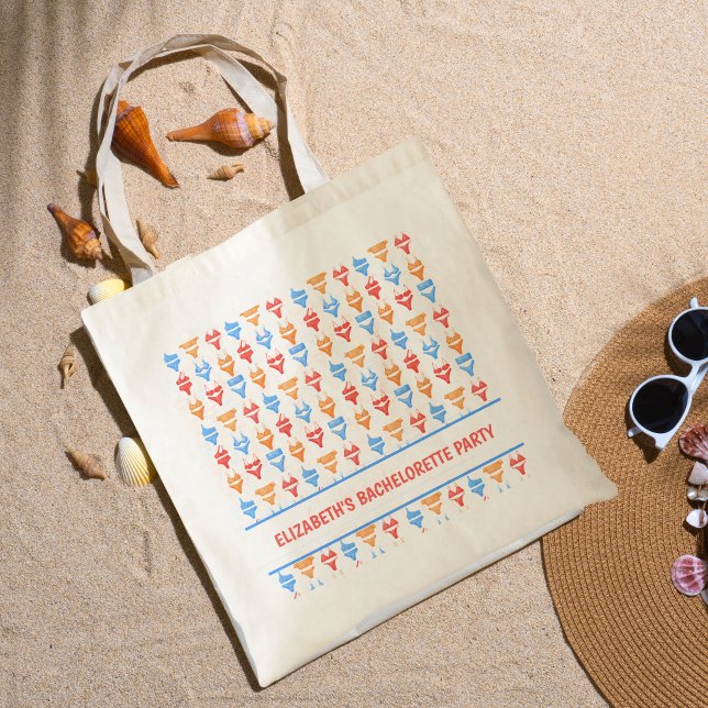 Fun Swimsuit Pool Party Personalised Bachelorette Tote Bag (Creator Uploaded)