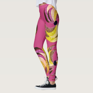 Fun Swirl Design leggings - Pink