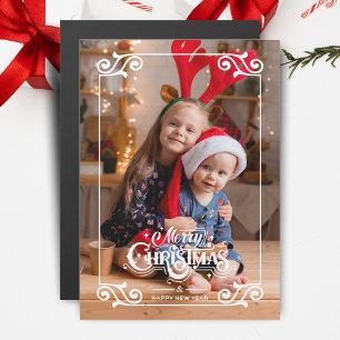 Fun Swirly Christmas Border Merry Christmas Photo