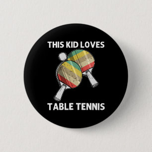 Fun Table Tennis For Kids Girls Ping Pong Ball Tea 6 Cm Round Badge