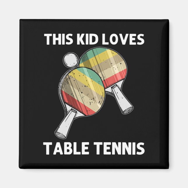Fun Table Tennis For Kids Girls Ping Pong Ball Tea Magnet (Front)