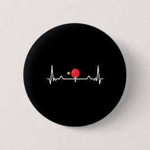 Fun Table Tennis Tee   6 Cm Round Badge