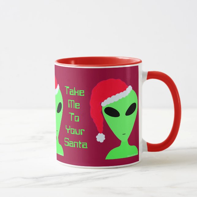 Fun Take Me To Your Santa Geek Humour Holiday Mug (Right)