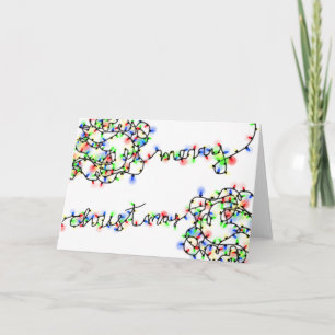 Fun tangled Christmas Lights "Merry Christmas" Card