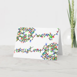 Fun tangled Christmas Lights "Merry Christmas" Card