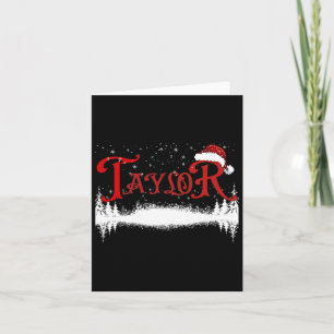 Fun Taylor Santa First Name Christmas Taylor 1  Card