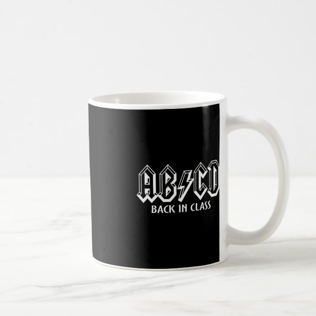 Fun Teacher ABCD Rocks Back To School Back In Clas Coffee Mug (Right)