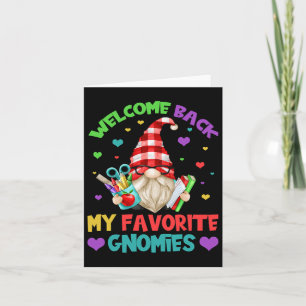 Fun Teacher Gnome Tee - Cute Welcome Byck To Schoo Card