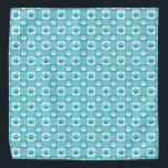 Fun Teal Gingham with Paw Prints Bandana<br><div class="desc">Purchase it for yourself or pamper your pet with this cute and fun teal gingham with paws patterned bandanna!</div>