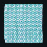 Fun Teal Gingham with Paw Prints Bandana<br><div class="desc">Purchase it for yourself or pamper your pet with this cute and fun teal gingham with paws patterned bandanna!</div>