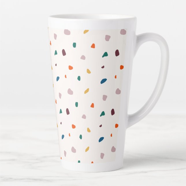 Fun Terrazzo Print Latte Mug  (Right)