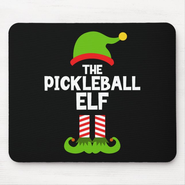 Fun The Pickleball Elf Christmas Matching Family P Mouse Mat (Front)