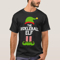 Fun The Pickleball Elf Christmas Matching Family P
