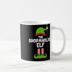 Fun The Shopaholic Elf Christmas Matching Party Sh Coffee Mug