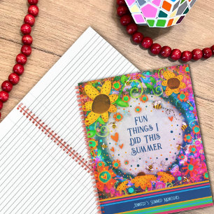 Fun Things Summer Custom Floral Bumblebee Journal