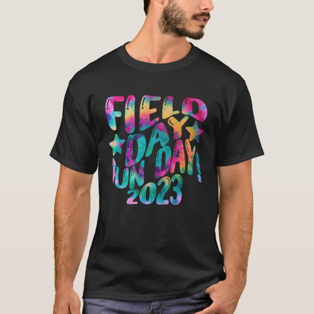Fun Tie Dye School Field Day 2023 celebrate Field  T-Shirt (Front)