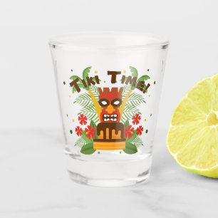 Fun Tiki Bar Retro Hawaiian Palm Trees Birthday Shot Glass