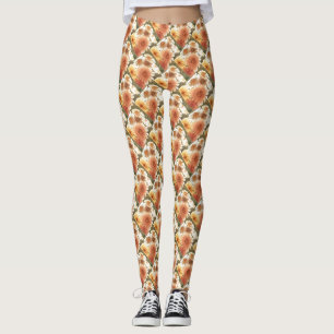 Fun tiled abstract floral based on daisy petals leggings