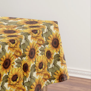 Fun tiled sunflower pattern Wedding Tablecloth