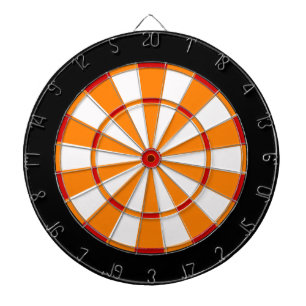 Fun time dart board in red white and orange