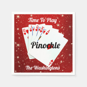 Fun Time to Play Pinochle    Paper Plate Napkin