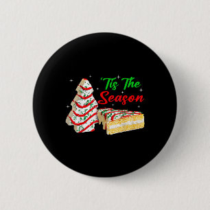 Fun Tis The Season Christmas Tree Cakes Debbie 6 Cm Round Badge