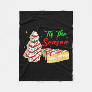 Fun Tis The Season Christmas Tree Cakes Debbie Fleece Blanket
