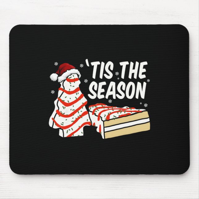 Fun Tis The Season Design Christmas Tree Cakes Deb Mouse Mat (Front)