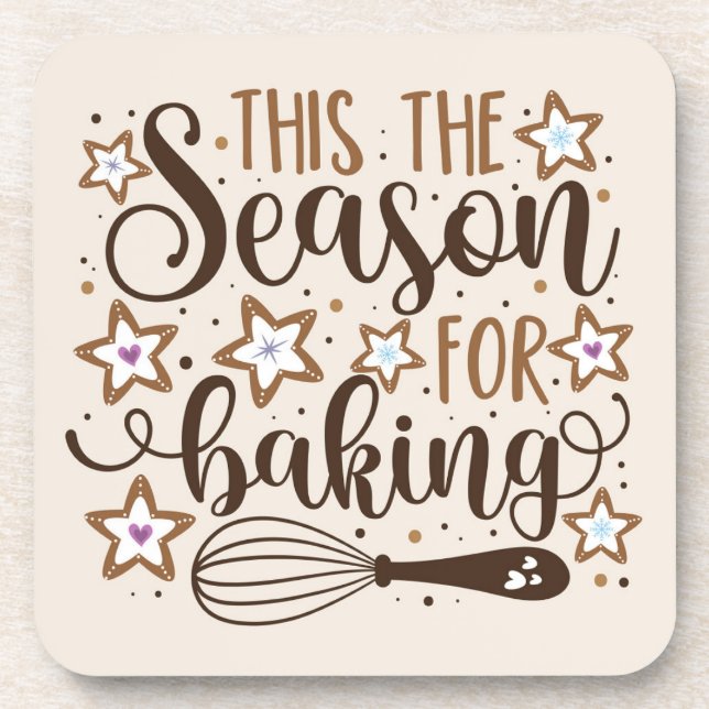 Fun 'Tis the Season for Baking Design Coaster (Front)