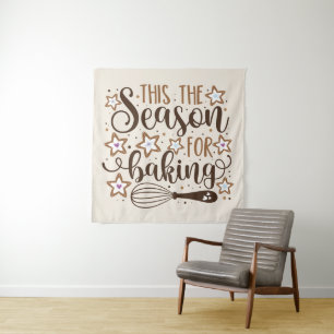 Fun 'Tis the Season for Baking Design Tapestry