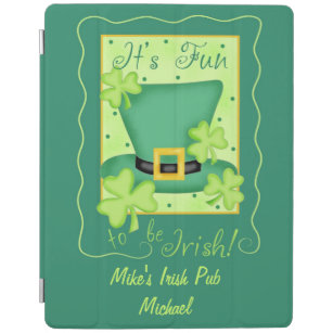 Fun to Be Irish Business Name Personalised Green iPad Smart Cover