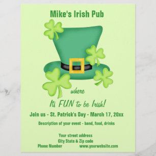 Fun to be Irish St. Patrick's Business Promotion Flyer