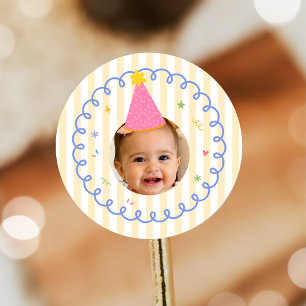 Fun To Be One Photo Birthday Sticker