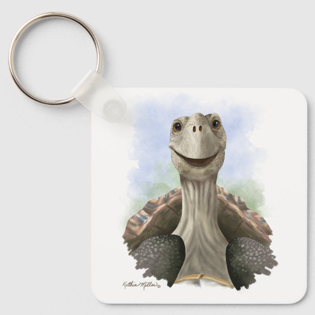 Fun Tortoise Cartoon Key Ring (Front)