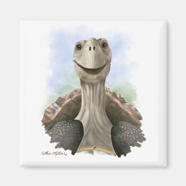 Fun Tortoise Cartoon Magnet (Front)