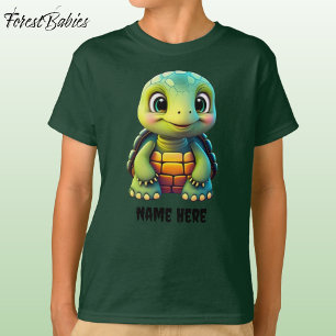 Fun Tortoise Kid's Turtle Animal Cartoon Graphic🐢 T-Shirt